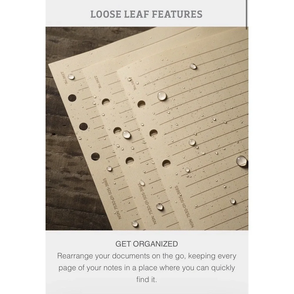 Rite in the Rain Weatherproof Loose Leaf Paper 4 5/8